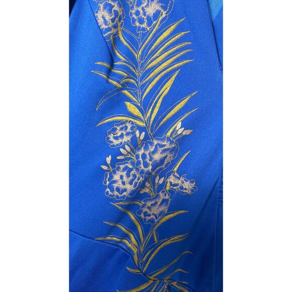 SHAHEEN 50'S 60'S HAWAIIAN FLORAL PAINT DRESS 6 - Picture 4 of 10